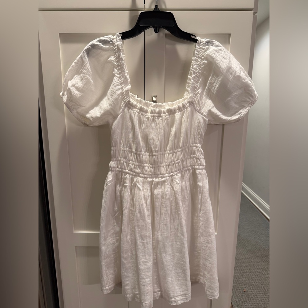 BP White Cotton Gauze Dress